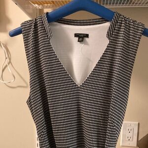 Anne Klein Black and tan  Checkered/grid Dress-medium petite